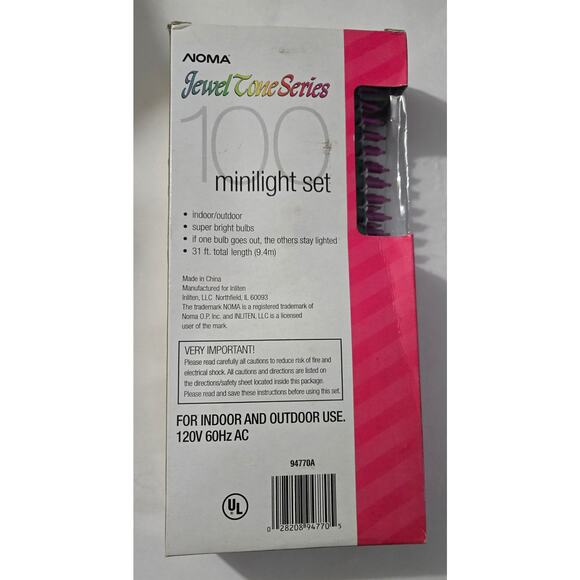 Magenta Noma Jewel Tone Series 100 Mini Lights 31 ft total - Picture 6 of 8